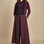 pantalone con sfondo piega BY_1779P BURGUNDI bodice 