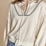 maglia over traforata BAUSCA ECRU ba&sh 