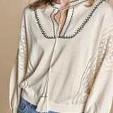 maglia over traforata BAUSCA ECRU ba&sh 