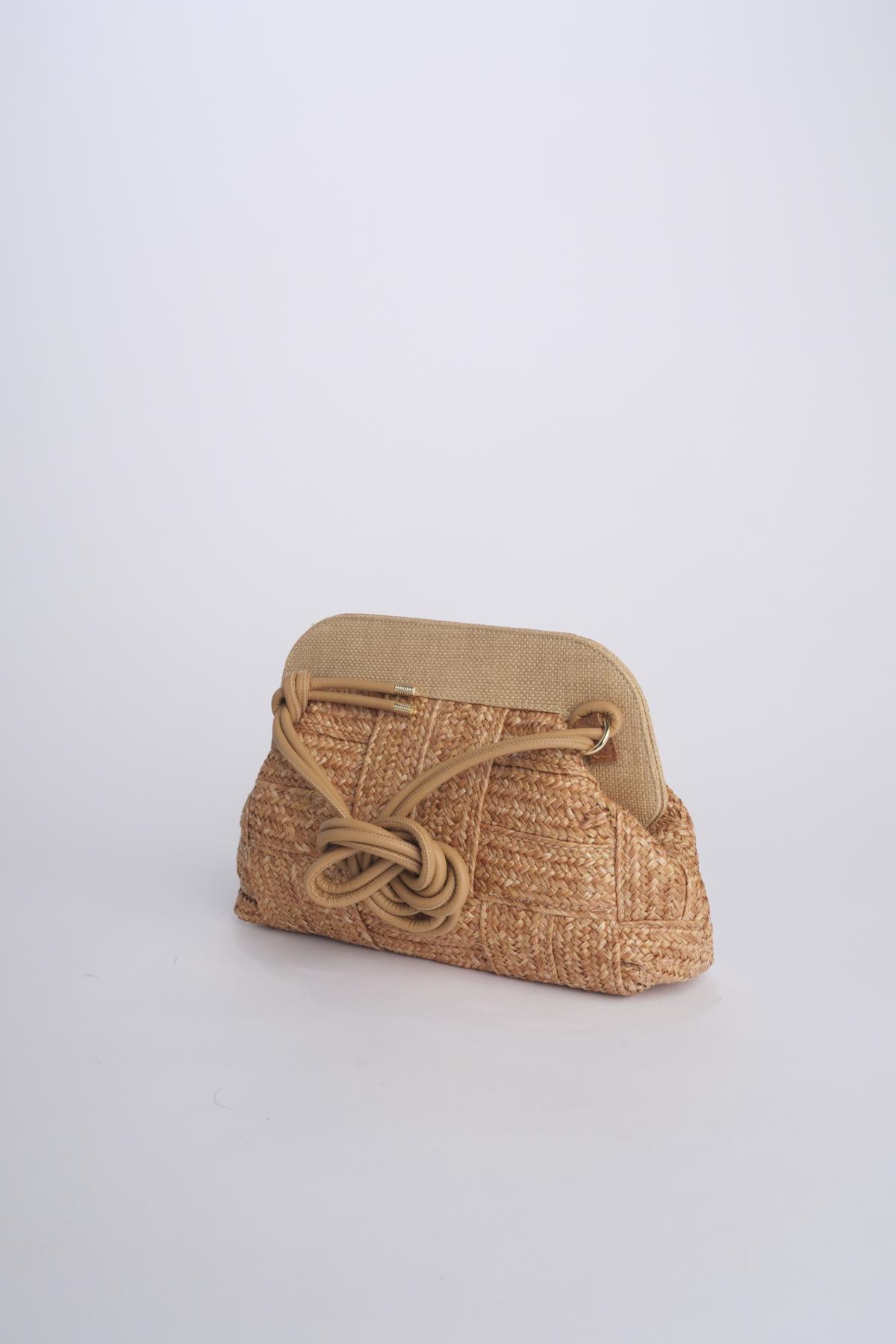 Clutch paglia DALIA TAPE A01 via mail bag 