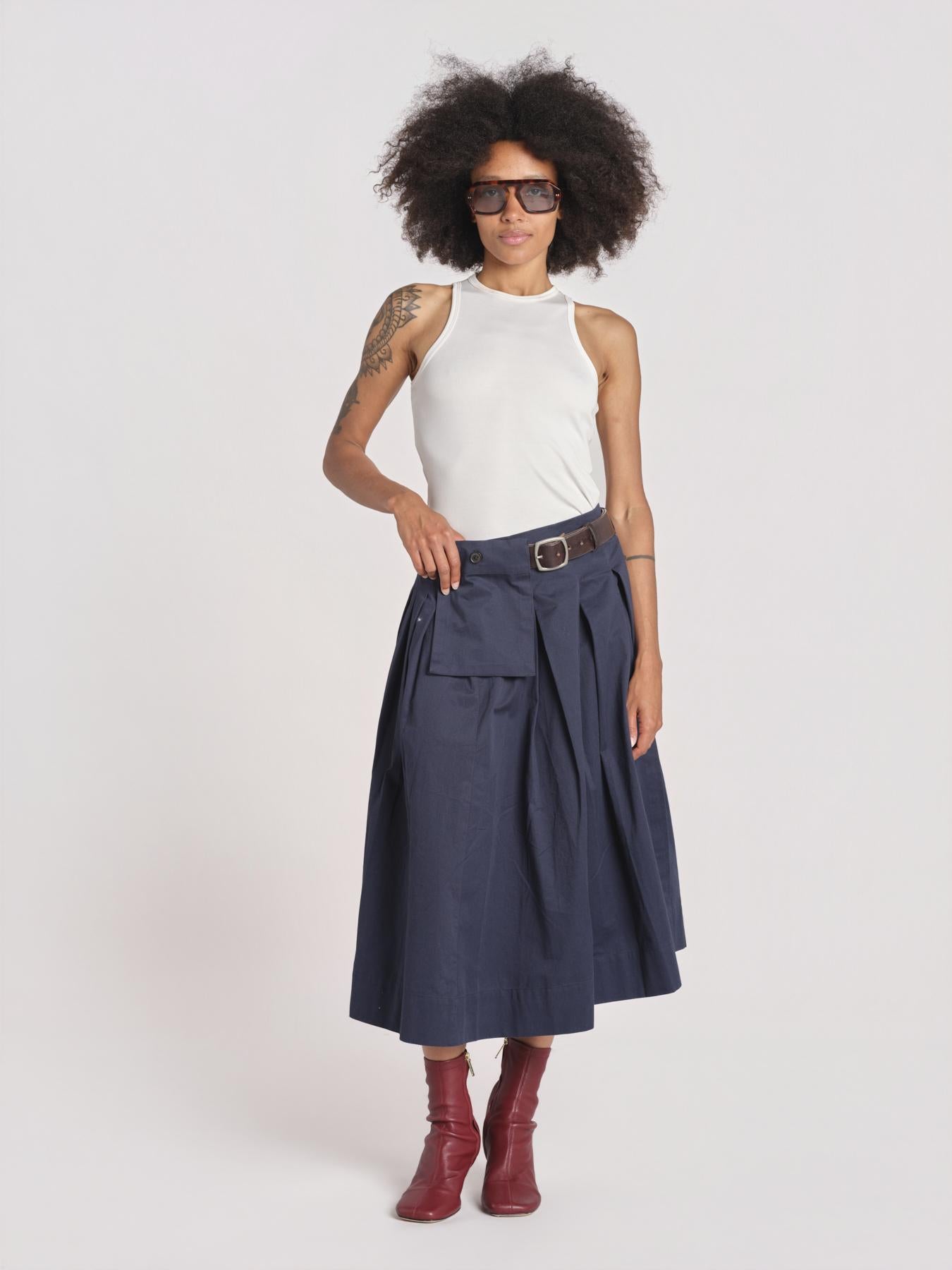 gonna con cucitura ANDREA SKIRT 002 NAVY sea ny 