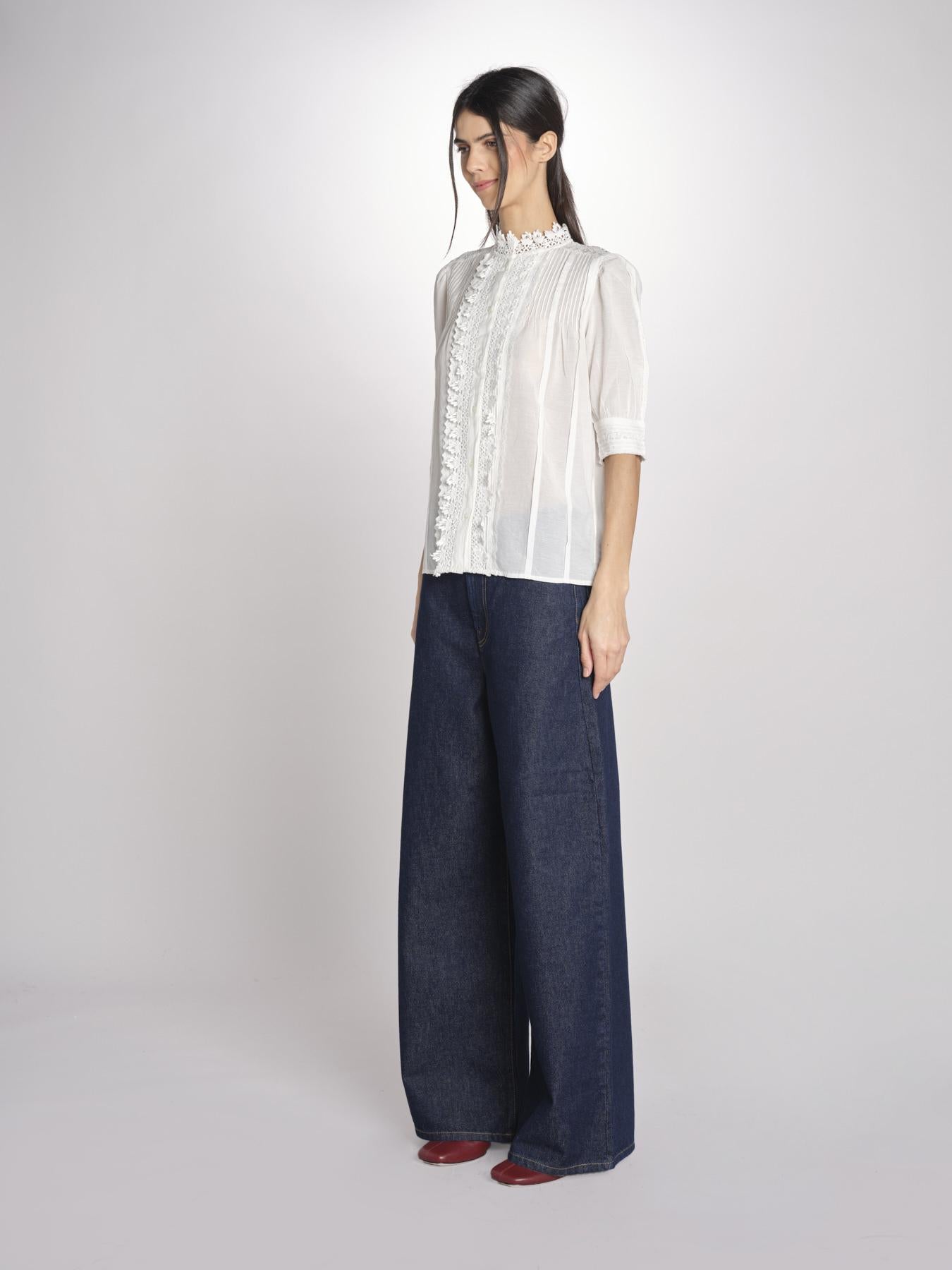 camicia con ricami ARSENENO 2HVA27-V09783 BLANC vanessa bruno 