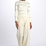 Maglia DEVON m/l inserto pizzo 020 CREAM sea ny 