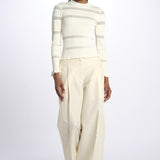 Maglia DEVON m/l inserto pizzo 020 CREAM sea ny 