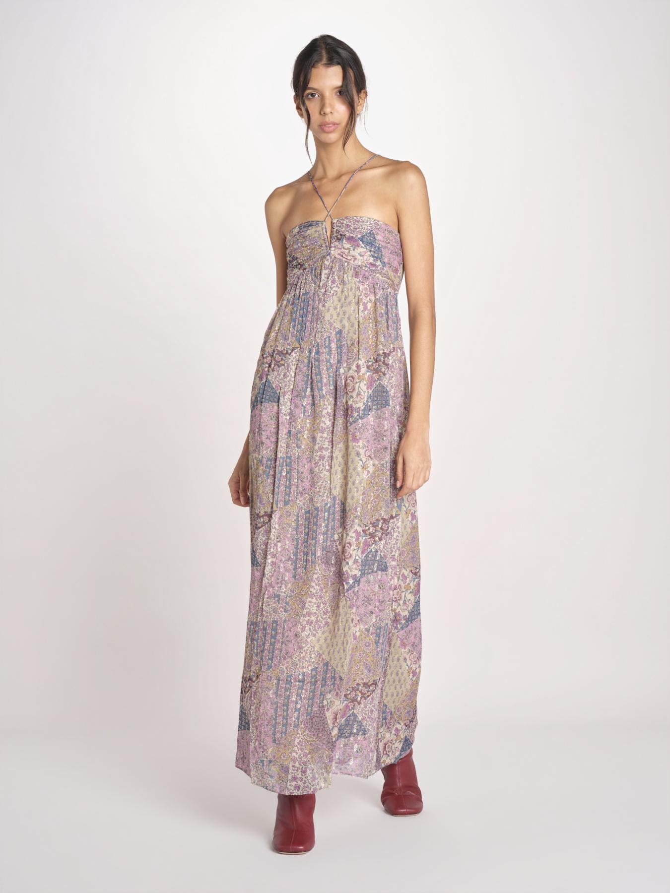 abito stampato con spalline PIETRA ROSE ba&sh 
