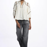 Camicia con profili TALSIE ECRU ba&sh 