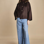 giaccone double con cappuccio KOVE CHOCOLAT ba&sh 