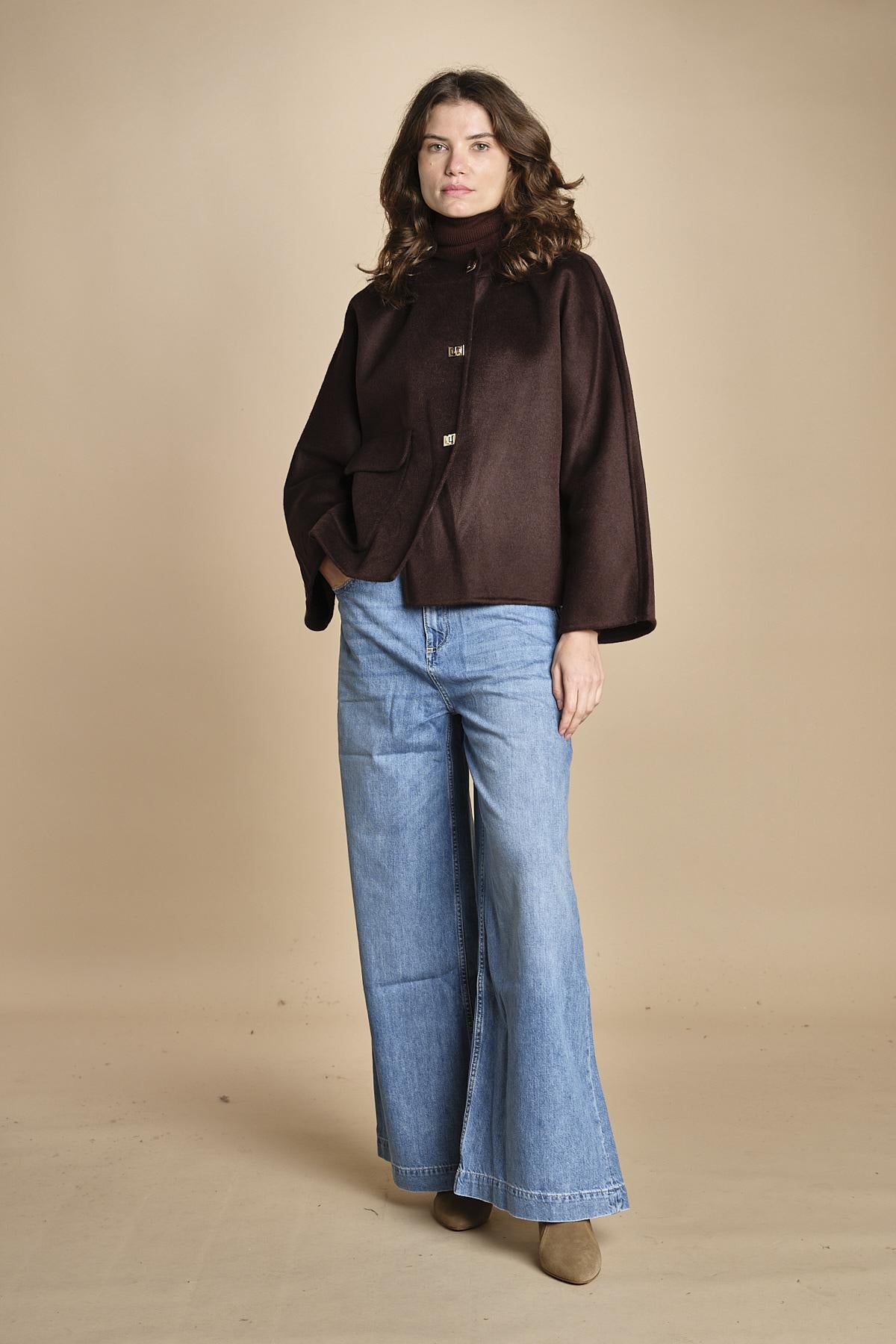 giaccone double con cappuccio KOVE CHOCOLAT ba&sh 