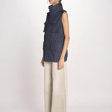 gilet sahariana in denim 1306 01998 DENIM SCURO aspesi 