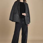 maglia girocollo a costine CAMB KNIT BLOUSE BLACK herskind 