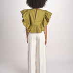 camicia con maniche a sbuffo TOMMIE KOMBU GREEN scarlett poppies 