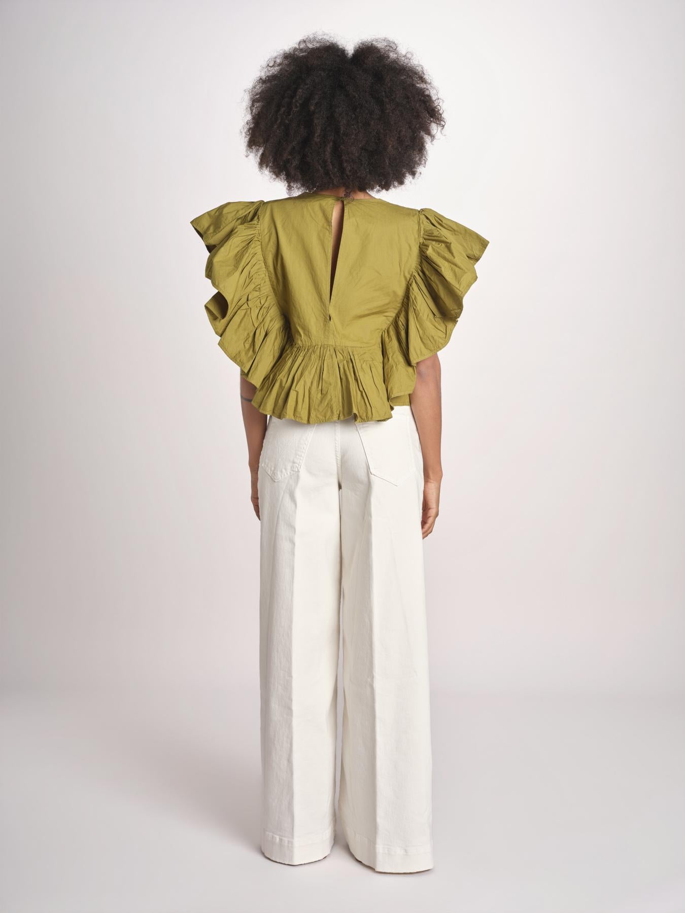 camicia con maniche a sbuffo TOMMIE KOMBU GREEN scarlett poppies 