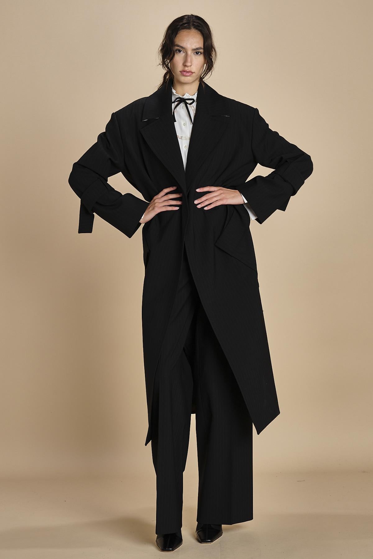 tremch gessato in gabardine N0425248 R911 n21 