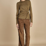 top con fibbie MAILEY OLIVE malina 