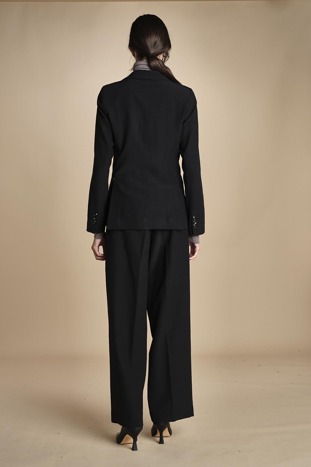 doppiopetto in tela lana SOPHIE BLACK true avenue 