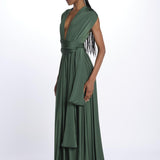 ALLUIM DRESS abito lungo ALLIUM GREEN nash 