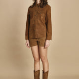 camicia in suede. RWSH01033 DAIM 207 zadig & voltaire 