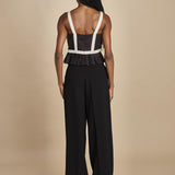 top con fiocco in contrasto THALIA 094 BLACK sea ny 