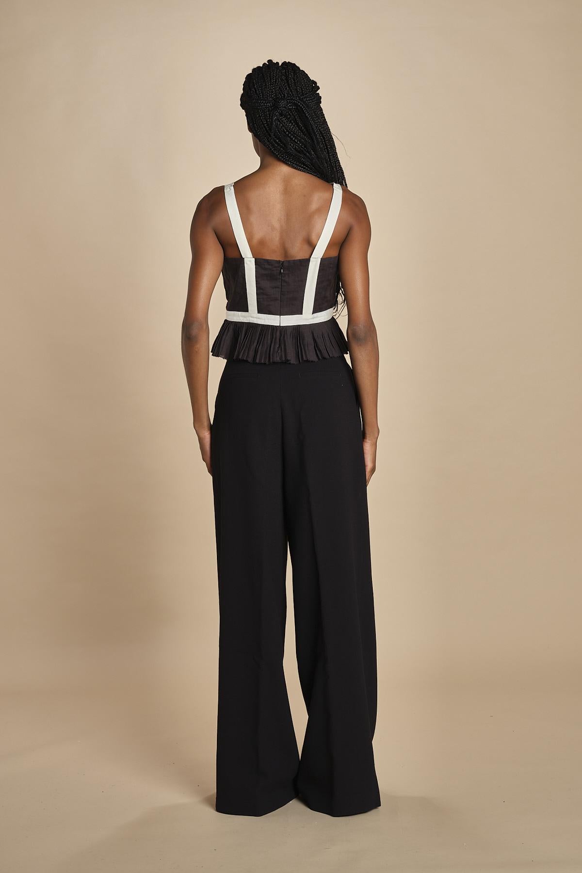 top con fiocco in contrasto THALIA 094 BLACK sea ny 