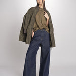 camicia guru a manica corta 5410 85237 MILITARE aspesi 