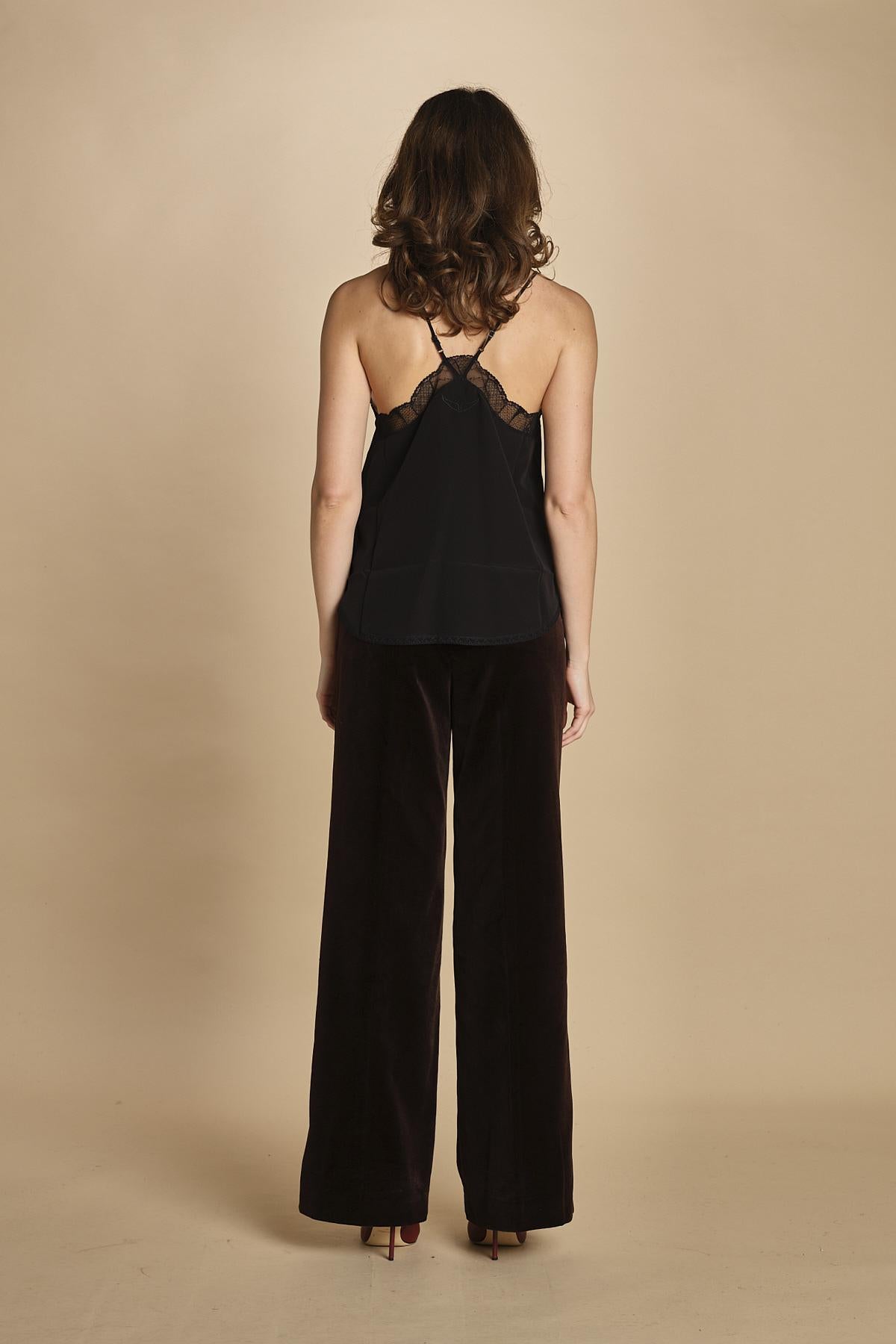 top con spalline sottili. WWCR01313 BLACK zadig & voltaire 