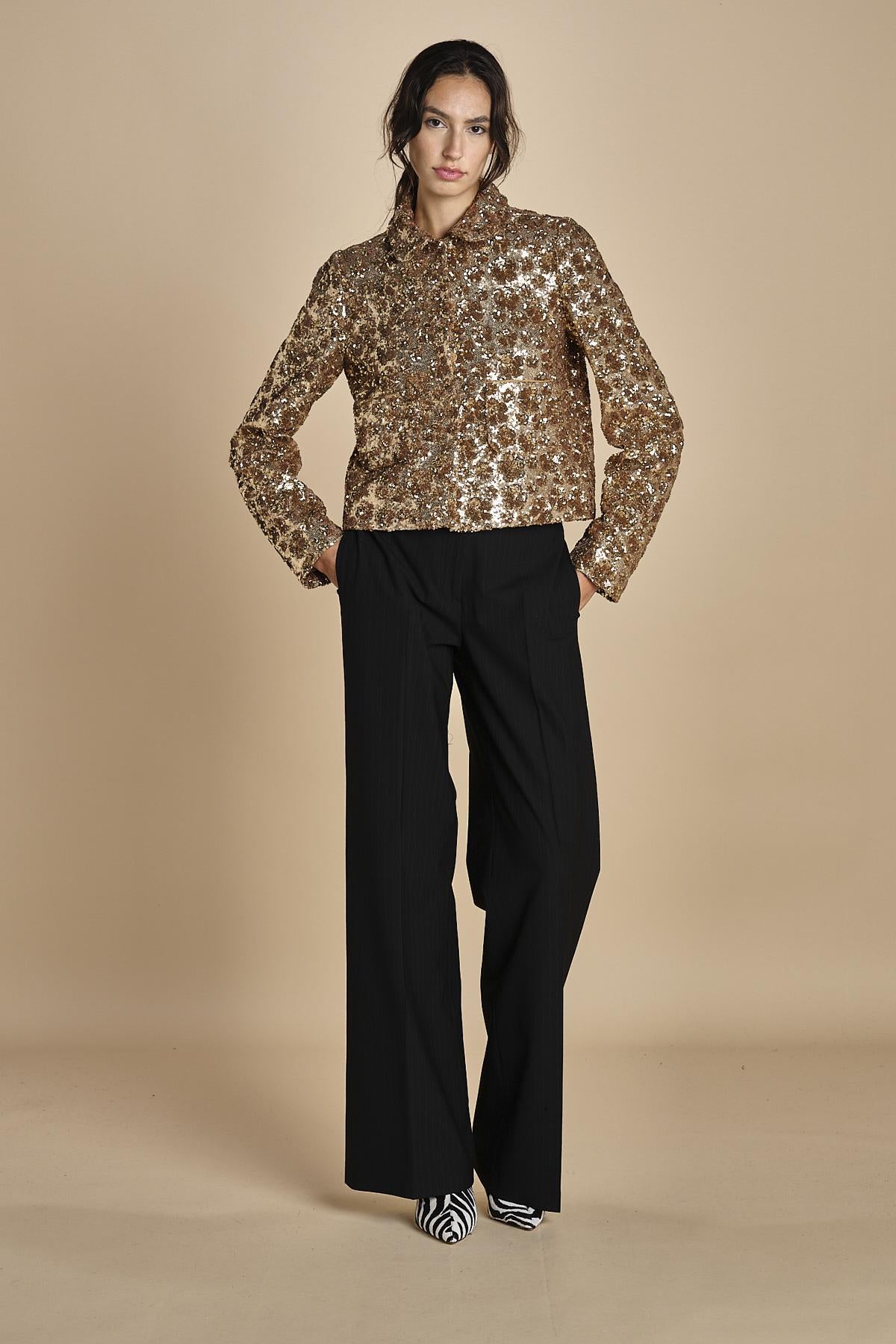 giacca corta in paillettes L0245265 M301 n21 