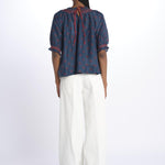 Camicia LINDI stampata punto smole 6499269 INDIGO m.a.b.e. 
