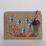 PESCI CORALLI pochette grande P0701 BE MULTI benaras soleil 