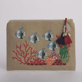 PESCI CORALLI pochette grande P0701 BE MULTI benaras soleil 