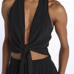 Top con nodo 41352-412 NERO federica tosi 