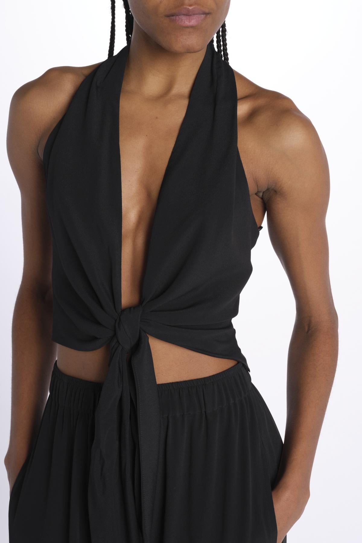 Top con nodo 41352-412 NERO federica tosi 