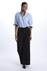 ORIANA denim over ribbed