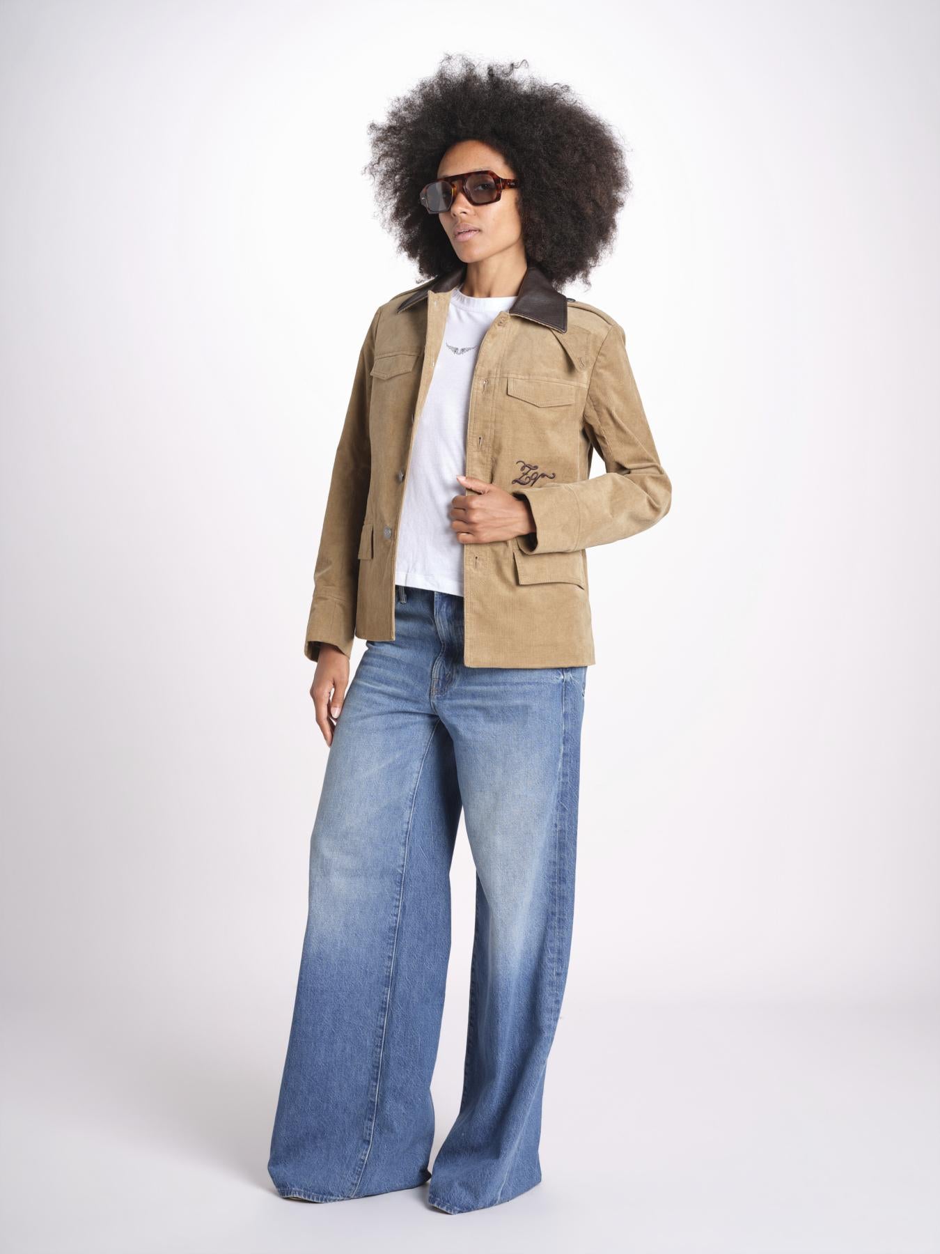 giacca in velluto con colletto in contrasto WWOW01738 COOKIE 267 zadig & voltaire 