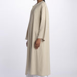 1632 cappotto lungo lino doppiato 1632 NATURAL dusan 