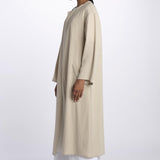 1632 cappotto lungo lino doppiato 1632 NATURAL dusan 