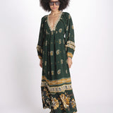 abito lungo stampa paisley 351135 AYLA GREEN 26009 farm rio 