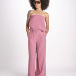 pantalone in lino con pinces DEANA ROSE ba&sh 