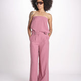 pantalone in lino con pinces DEANA ROSE ba&sh 