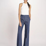 pantalone con nervature in denim OTTAVIA 673855 684 quelledue 