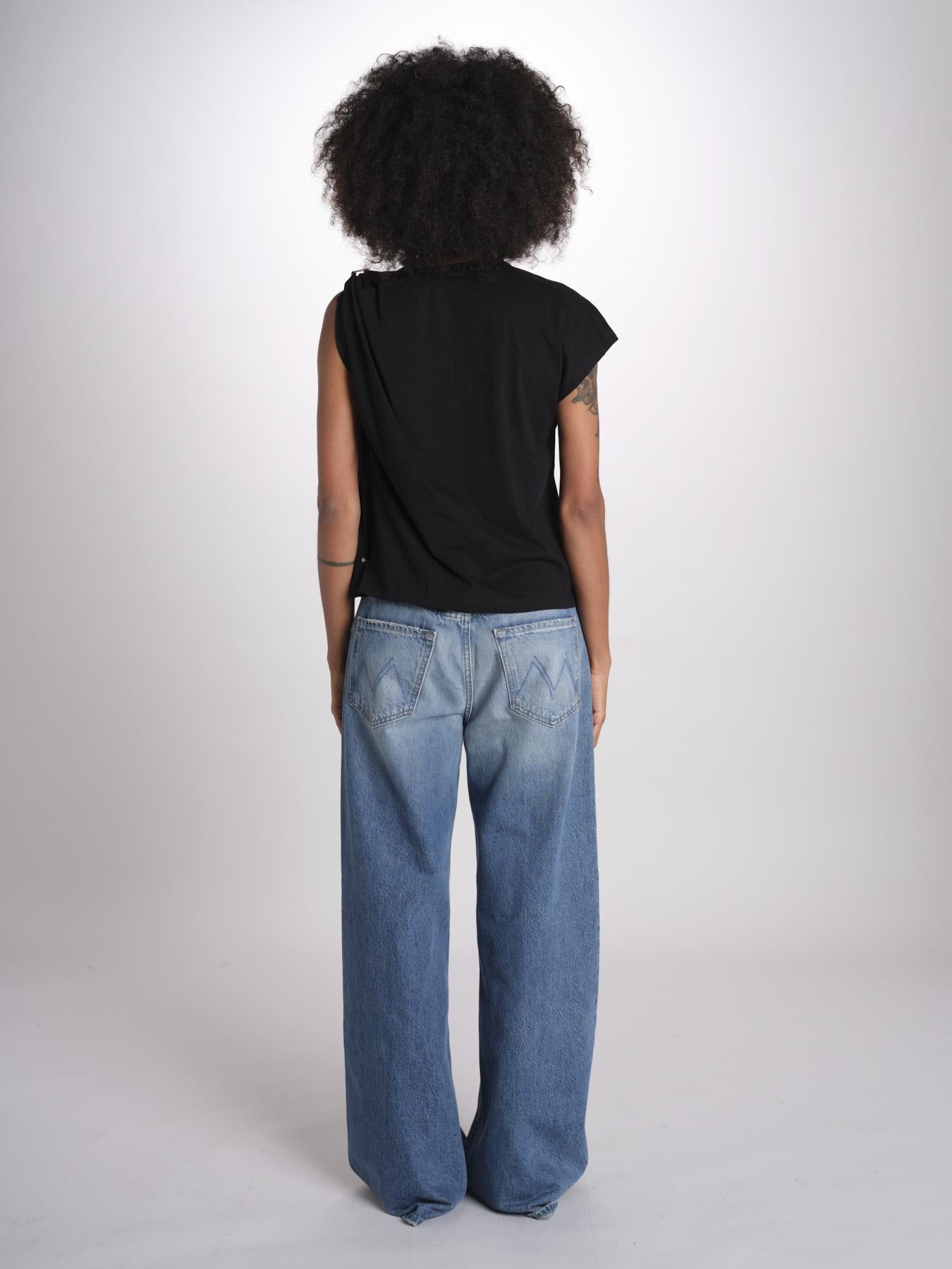 t-shirt asimmetrica ALLIA NOIR ba&sh 
