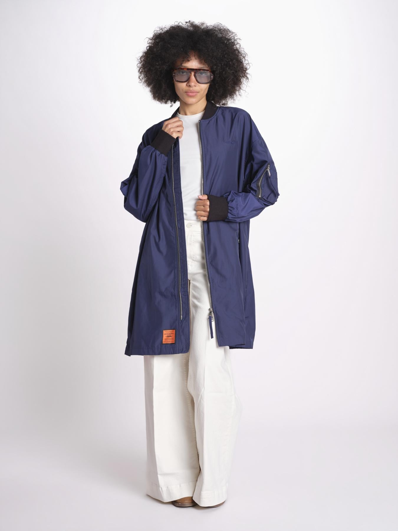 bomber lungo senza elastico BMMA205B6 NAV bombers original 