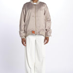 BALLERINA raso elegante BALLERINA TAUPE bombers original 