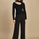 pantalone con pinces 30804-313 NERO 29 federica tosi 