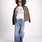 t-shirt con scritta JWTS02769 WHITE 107 zadig & voltaire 