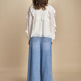 camicia con rouches NILS ECRU ba&sh 