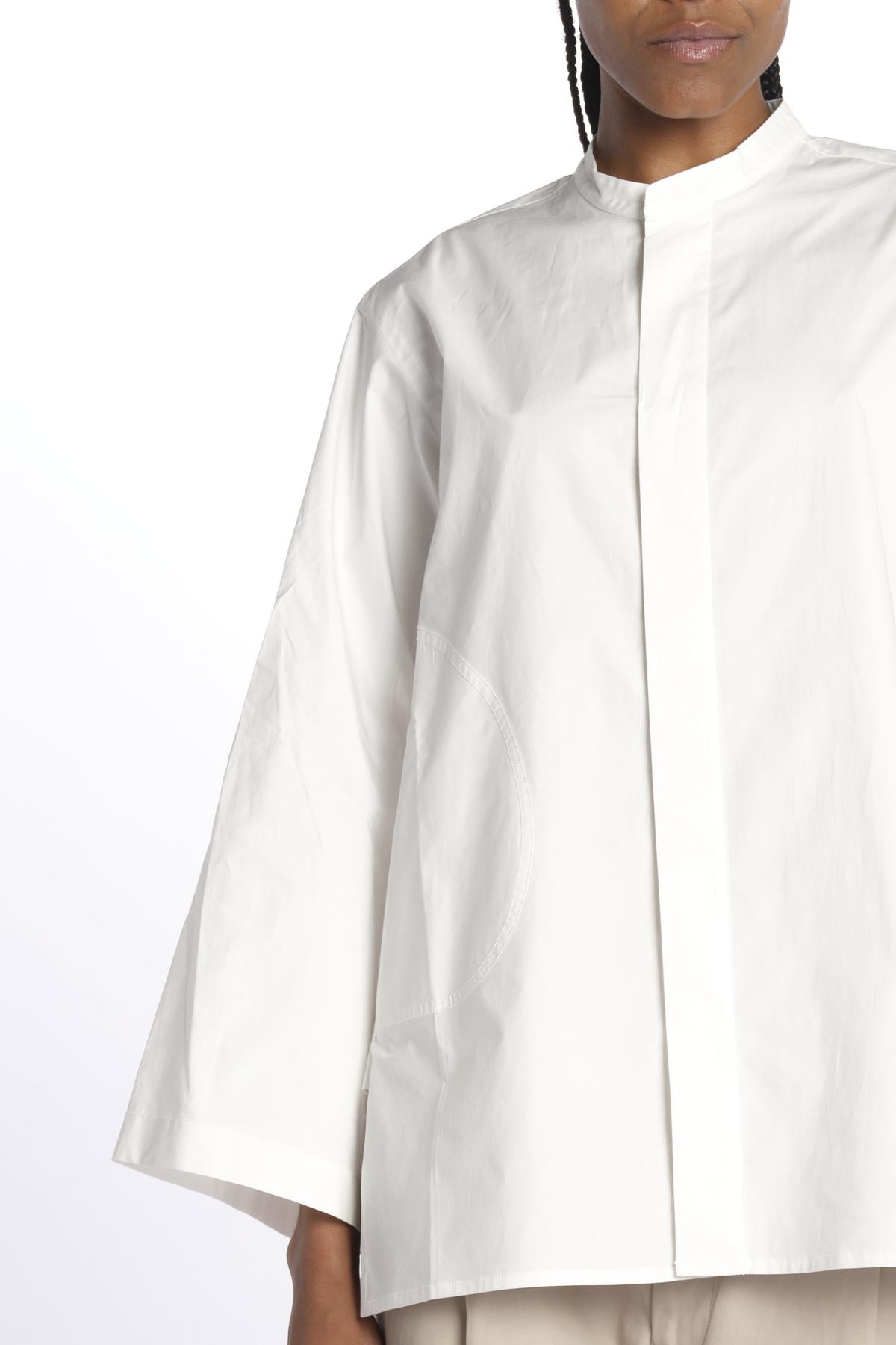 Camicia collo guru con tasca BELGRADE OFFWHITE sofie d'hoore 