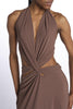 KALISA abito maxi con twist frontale