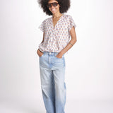 camicia a  fiori VT6319 LILAC zen ethic 