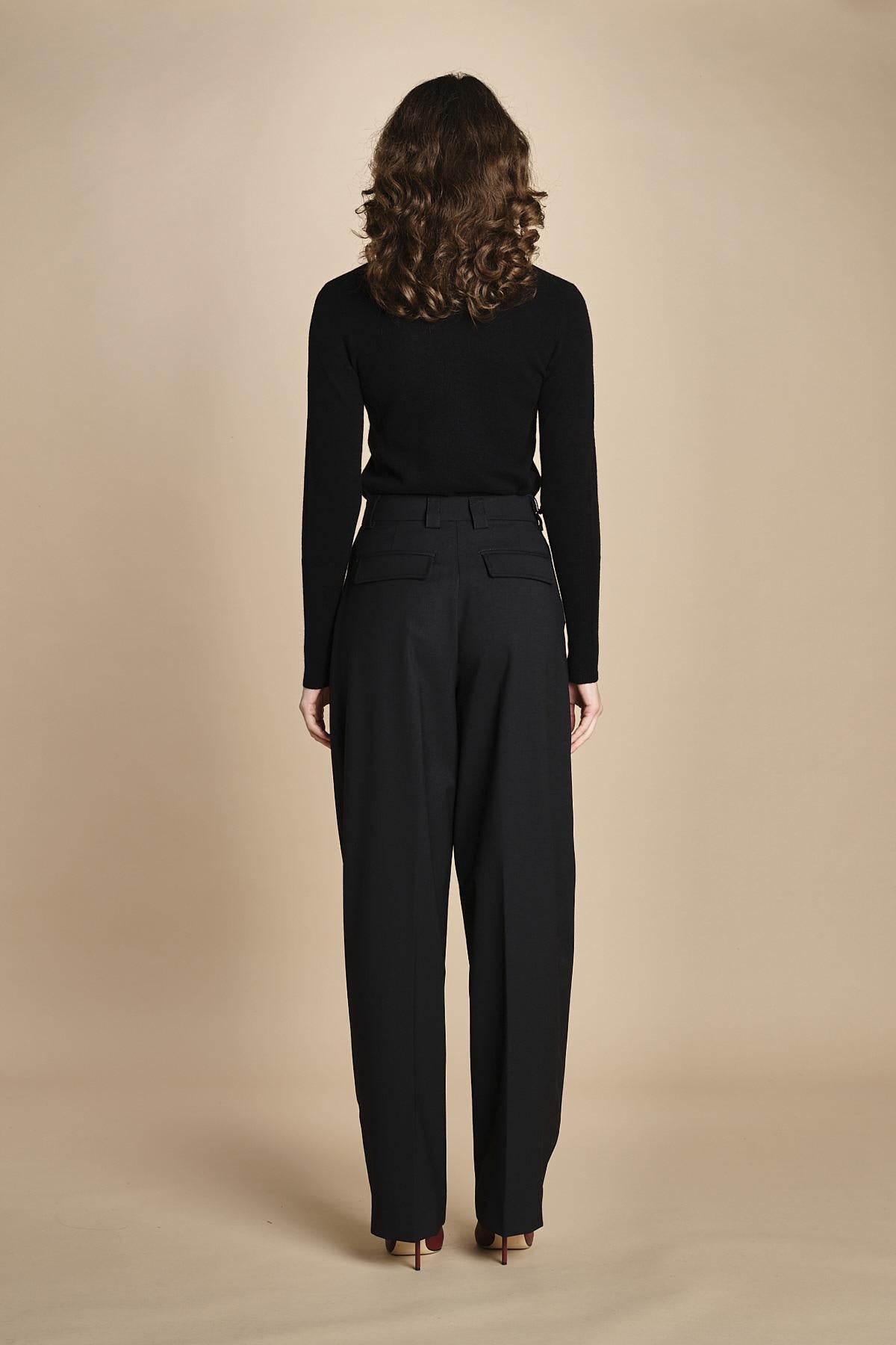 pantalone largo stretto sul fondo TLW03116W0206ABTPB BLACK T0002 the latest 