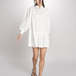 abito con ricami e nervature DIANE  2HVA27-V08718 BLANC vanessa bruno 